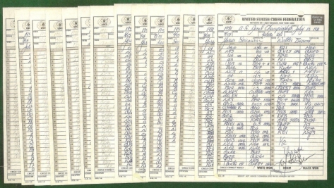 1981 United States Chess Championship and Zonal Qualifier (Score Sheet)