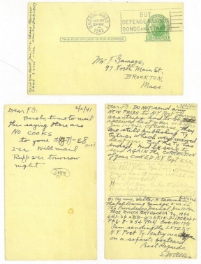 Problem Post Cards to Frederick Gamage
